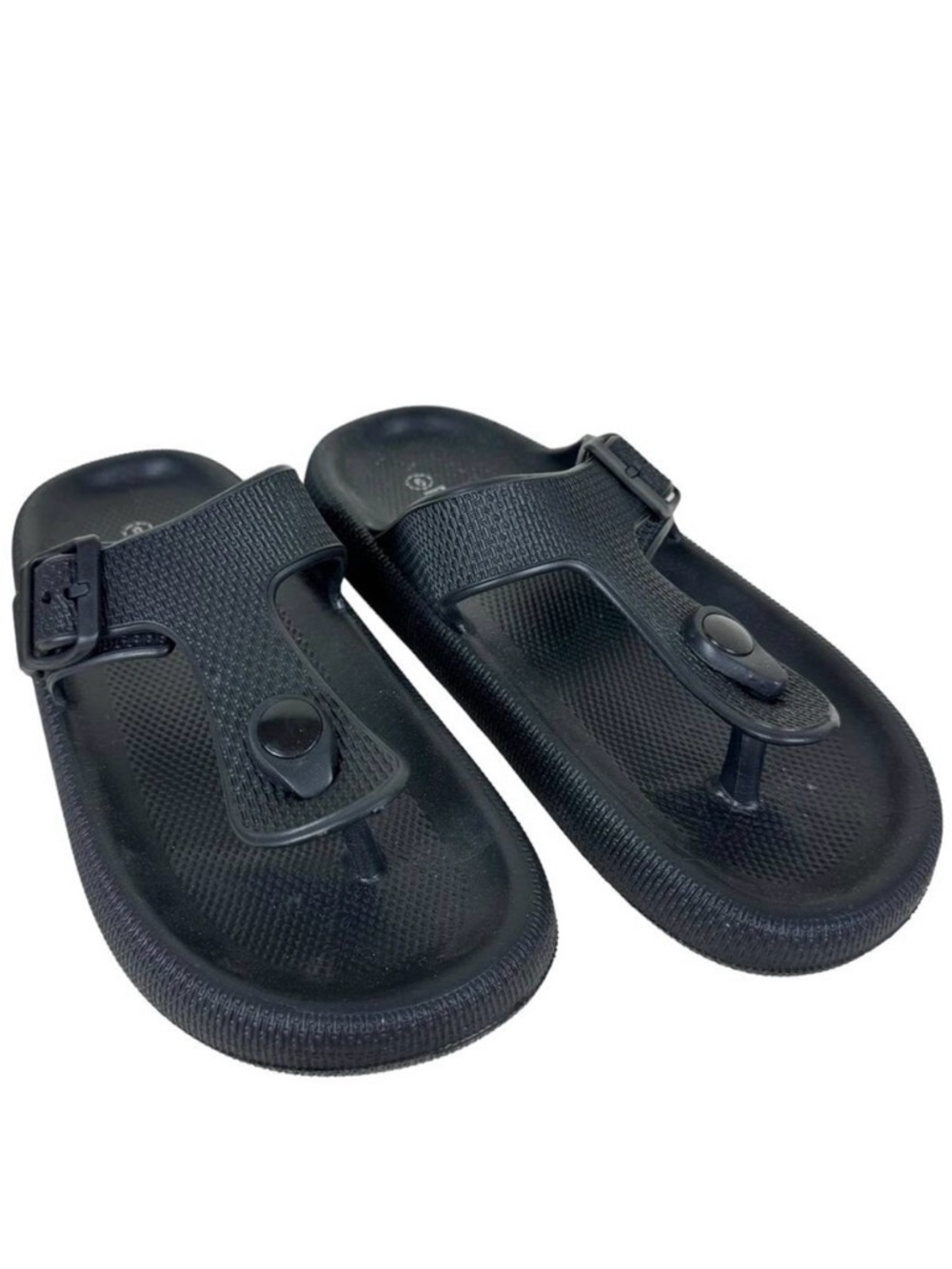 Rouge Helium Black Lightweight Flip Flops Thongs Comfort Size 39